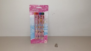 192 X BRAND NEW DISNEY PRINCESS SET OF 8 COLOURING PENCILS - IN 4 BOXES