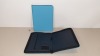 120 X AQUA BLUE A4 STATIONERY CARRY CASES - ZIP UP - IN 6 CARTONS