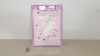 108 X 'BELIEVE IN MAGIC' UNICORN MINI CLIPBOARD & NOTEPAD - IN 9 BOXES