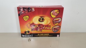 42 X BRAND NEW DISNEY INCREDIBLES 2 ID-CARD MAKER IN 7 BOXES