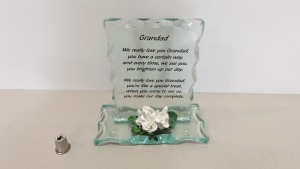 168 X BRAND NEW MAYFLOWER COLLECTABLES 'GRANDAD' GLASS MESSAGE - IN 14 BOXES