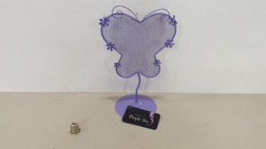 480 X BRAND NEW PURPLE DRESS/BUTTERFLY STAND - IN 20 BOXES