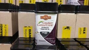 98 X BRAND NEW LIBERON 0.5L GARDEN COLOUR CARE DECORATIVE FURNITURE OIL IN SLATE GREY(5037228)