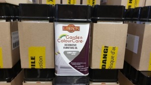 124 X BRAND NEW LIBERON 0.5L GARDEN COLOUR CARE DECORATIVE FURNITURE OIL IN SANDY GREY(5037230)