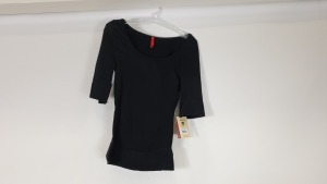 13 X BRAND NEW SPANX BLACK ELBOW LENGTH SCOOP NECK - IN SIZE L