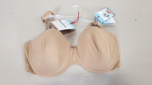 12 X BRAND NEW ASSETS RED HOT LABEL BY SPANX, SLIP FREE STRAPLESS BRA IN NUDE - SIZE 38D -RRP $456.00