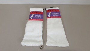 57 X BRAND NEW SPANX GET OVER IT! CHIC LOOK, RIBBED TEXTURE OVER-THE-KNEE SOCKS IN WHITE SIZE REGULAR. - RRP $1425.00