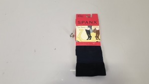 220 X BRAND NEW SPANX TWO-TIMIN REVERSIBLE TROUSER SOCKS IN BLACK SIZE REGULAR - RRP$3,300.00