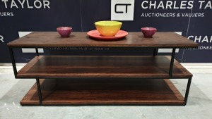 BRAND NEW BOXED CONTENT BY TERENCE CONRAN BALANCE COFFEE TABLE, WOOD/METAL(BLACK) - 41 X 120 X 47CM £450 RRP