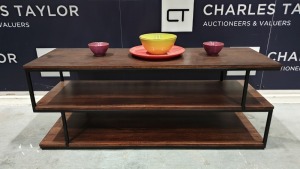 BRAND NEW BOXED CONTENT BY TERENCE CONRAN BALANCE COFFEE TABLE, WOOD/METAL(BLACK) - 41 X 120 X 47CM £450RRP