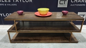 BRAND NEW CONTENT BY TERENCE CONRAN BALANCE COFFEE TABLE, WOOD/METAL(BRASS) - 41 X 121 X 47CM £450 RRP