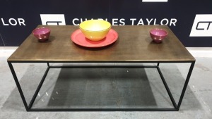 BRAND NEW CONTENT BY TERENCE CONRAN FERA RECTANGULAR COFFEE TABLE WITH CAST TOP. - 50 X 100 X 41CM £450.00 RRP