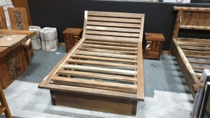 BRAND NEW SOLID SUAR WOODEN LUNA BED 190 X 135cm RRP £950