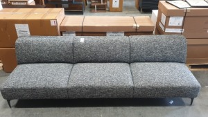 BRAND NEW GREY 3 SEATER MODERN SOFA - 265 X 90 CM