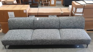 BRAND NEW GREY 3 SEATER MODERN SOFA - 265 X 90 CM