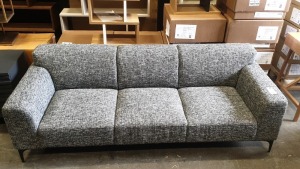 BRAND NEW GREY 3 SEATER MODERN SOFA - 230 X 90 CM