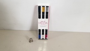 100 X BRAND NEW ORIGINAL NAIL ART 6PC PEN SET (6 AMAZING COLOURS IN 3 HANDY PENS) - IN ONE BOX - RRP £12.00 PER SET