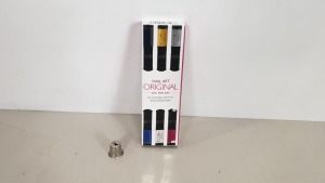 100 X BRAND NEW ORIGINAL NAIL ART 6PC PEN SET (6 AMAZING COLOURS IN 3 HANDY PENS) - IN ONE BOX - RRP £12.00 PER SET