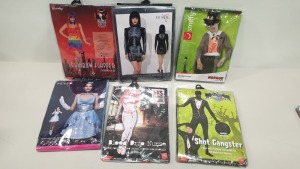 48 X BRAND NEW FANCY DRESS COSTUMES IE. SMIFFYS, FEVER - IN ASSORTED DESIGNS / THEMES - IN 2 CARTONS