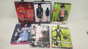 48 X BRAND NEW FANCY DRESS COSTUMES IE. SMIFFYS, FEVER - IN ASSORTED DESIGNS / THEMES - IN 2 CARTONS