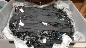 FULL PALLET OF APPROX 350 X BRAND NEW BLACK TESCO F & F SCHOOL BLACK LAYER BOTTOMS (TOTAL RRP £2450) SIZE 13-14 YEARS (NOTE PALLET JACKET NOT INCLUDED)