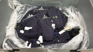 HALF PALLET OF 239 X 2 PACKS OF BRAND NEW NAVY BLUE TESCO F & F SCHOOL JOGGERS (TOTAL RRP £2390) SIZE 8-9 YEARS (NOTE PALLET JACKET NOT INCLUDED)