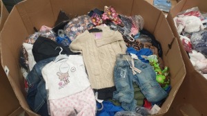 FULL PALLET OF CHILDRENS CLOTHING IE F&F JUMPERS, RESPECT SPORTSWEAR, ANGEL JEANS,AARDVARK PJAMAS, CREEKS JEANS AND OTHER VARIOUS JUMPERS, PANTS, TOPS AND CLOTHING