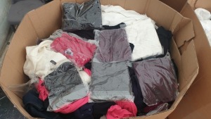 FULL PALLET OF CLOTHING IE FRANSA JUMPERS, REDHERRING POLO SHIRTS, PIEMA CANDIM PARIS JUMPERS, YESSICA WOOL JACKETS AND VARIOUS OTHER JUMPERS, TOPS, PANTS AND CLOTHING.