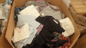 FULL PALLET OF CLOTHING IE PROPOSAL OVERCOAT, YSATIS DRESSES, BOOHOO JUMPERS, VOYELLES TOPS AND VARIOUS OTHER JUMPERS, TOPS, PANTS AND CLOTHING