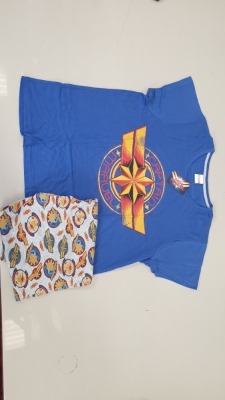 35 X OFFICIAL MARVEL - CAPTAIN MARVEL PRINT WOMENS PYJAMAS - SIZE XL - IN ONE BOX