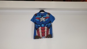 56 X BRAND NEW CHILDRENS MARVEL AVENGERS TOPS IN RATIO PACKS FROM 1 1/2 YEARS TO 7 - (PICK LOOSE 8 X BANDED PACKS)