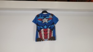 56 X BRAND NEW CHILDRENS MARVEL AVENGERS TOPS IN RATIO PACKS FROM 1 1/2 YEARS TO 7 - (PICK LOOSE 8 X BANDED PACKS)