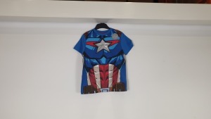 56 X BRAND NEW CHILDRENS MARVEL AVENGERS TOPS IN RATIO PACKS FROM 1 1/2 YEARS TO 7 - (PICK LOOSE 8 X BANDED PACKS)