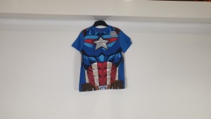 56 X BRAND NEW CHILDRENS MARVEL AVENGERS TOPS IN RATIO PACKS FROM 1 1/2 YEARS TO 7 - (PICK LOOSE 8 X BANDED PACKS)