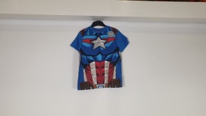 56 X BRAND NEW CHILDRENS MARVEL AVENGERS TOPS IN RATIO PACKS FROM 1 1/2 YEARS TO 7 - (PICK LOOSE 8 X BANDED PACKS)