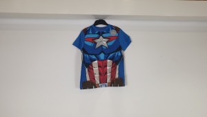 56 X BRAND NEW CHILDRENS MARVEL AVENGERS TOPS IN RATIO PACKS FROM 1 1/2 YEARS TO 7 - (PICK LOOSE 8 X BANDED PACKS)