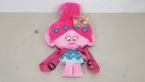 48 X BRANCH NEW TROLLS BRANCH HEAD PLUSH BACKPACK - IN 4 CARTONS