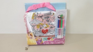 40 X BRAND NEW DISNEY PRINCESS ACCESSORISE YOUR OWN BAG SETSINCLUDES PURSE BAG, 4 MARKER PENS, 3 CHARMS & GEMS - IN 5 CARTONS