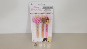 288 X DISNEY PRINCESS 3 CHARACTER PENS - IN 4 CARTONS