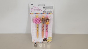 216 X DISNEY PRINCESS 3 CHARACTER PENS - IN 3 CARTONS