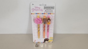 216 X DISNEY PRINCESS 3 CHARACTER PENS - IN 3 CARTONS