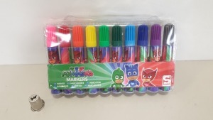 480 X PJ MASK 10 PACK CHUNKY MARKERS PLUS 140 LITTLEST PETSHOP POP UP PACKS OF 4 PENCILS