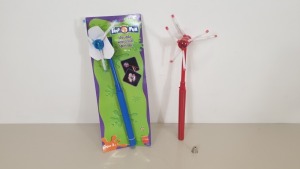 192 X BRAND NEW SMIFFYS 'TIME 4 FUN' DOUBLE WINDMILL SPINNER (LIGHT UP) - IN 2 BOXES