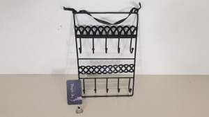 600 X BRAND NEW BLACK METAL JEWELERY STAND/KEY HOLDER - IN 25 BOXES