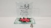 96 X BRAND NEW MAYFLOWER COLLECTABLES HAPPY ANNIVERSARY GLASS SCULPTURED PLAQUES IN 8 BOXES
