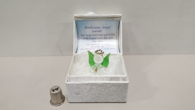 96 X BRAND NEW MAYFLOWER COLLECTABLES EMERALD BIRTHSTONE ANGEL