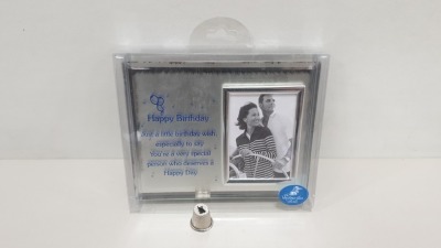 144 X BRAND NEW THE MAYFLOWER GLASS COLLECTION HAPPY BIRTHDAY MESSAGE FRAMES IN 3 BOXES