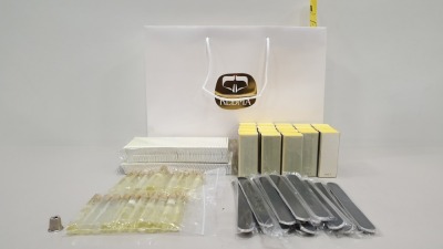 258 X INDIVIDUAL ITEMS / NAIL BEAUTY PACK CONSISTING OF 20 X 10ML BOTTLES OF CUTICLE OIL, 18 X NAIL SANDER BLOCKS (WITH 100 WIDE SPARE PADS, 100 SLIM SPARE PADS) PLUS 20 X LARGE EMERY BOARDS ALL IN A KEDMA CARRY BAG