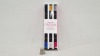 100 X BRAND NEW ORIGINAL NAIL ART 6PC PEN SET (6 AMAZING COLOURS - IN 3 HANDY PENS) - 1 BOX RRP £12.00 PER SET