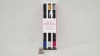 100 X BRAND NEW ORIGINAL NAIL ART 6PC PEN SET (6 AMAZING COLOURS - IN 3 HANDY PENS) - 1 BOX RRP £12.00 PER SET